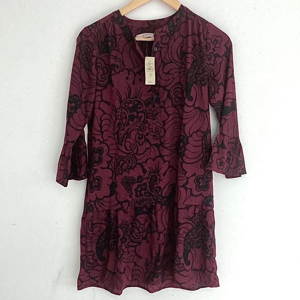 LOFT Patterned Shift Dress